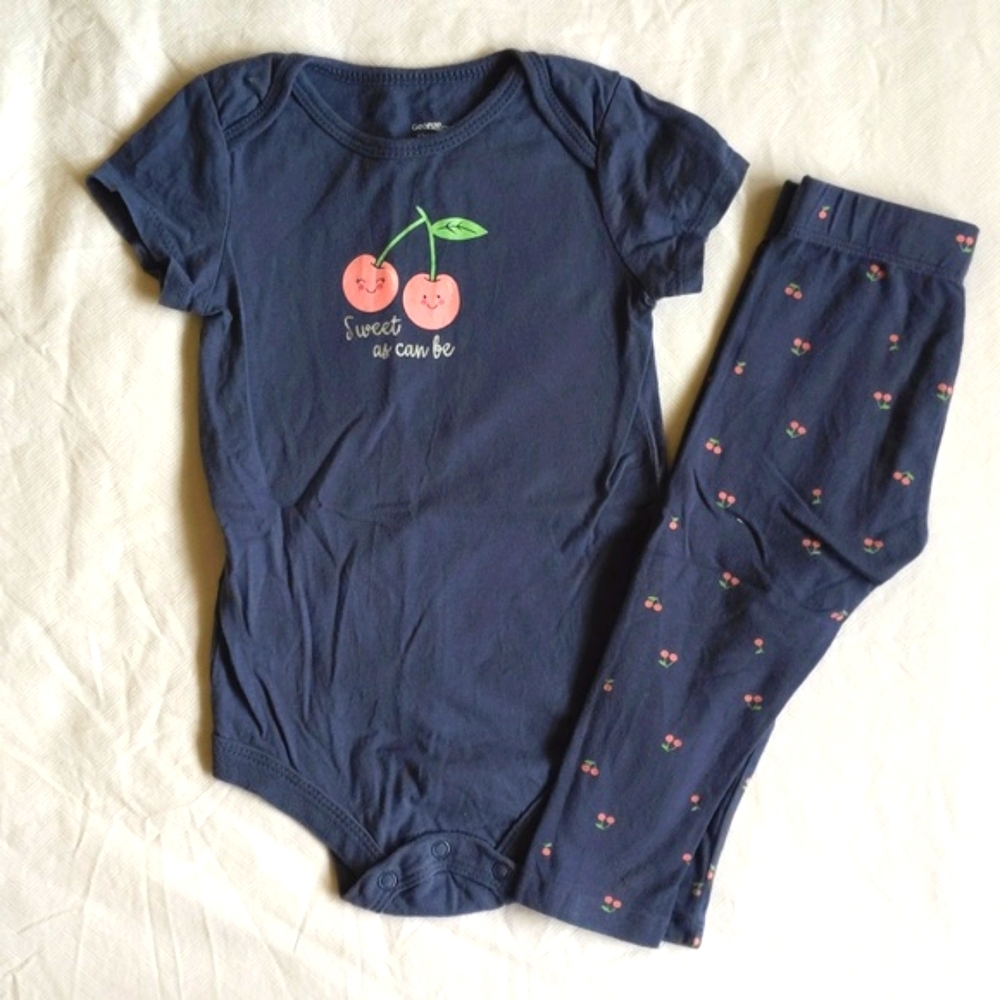 george 2-piece outfit set matching bodysuit & leggings 18 months baby girl